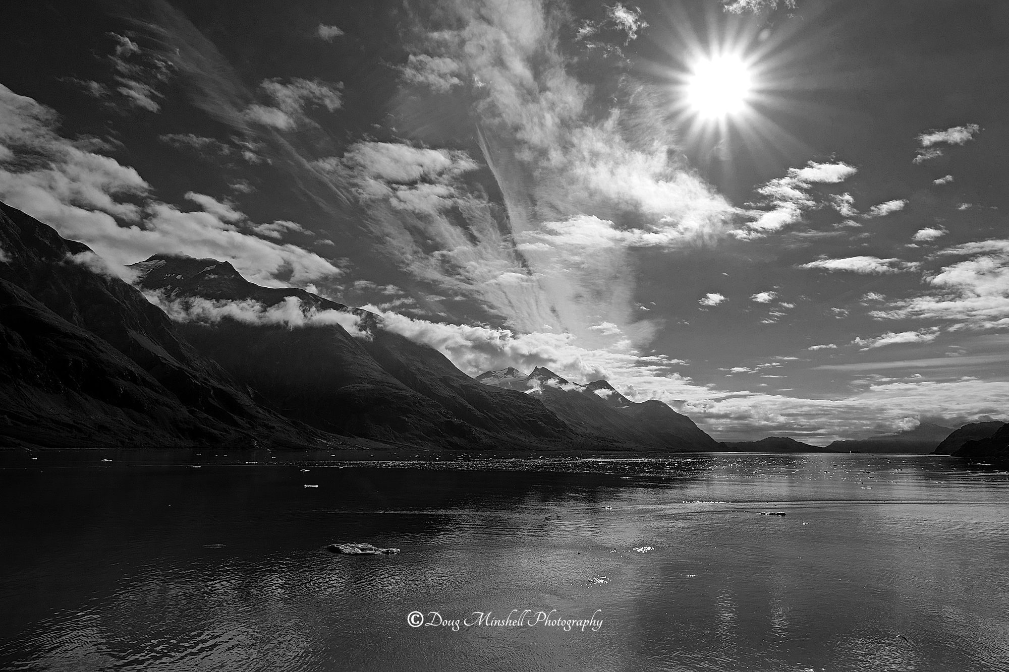 Glacier Bay Sunshine (B&W)