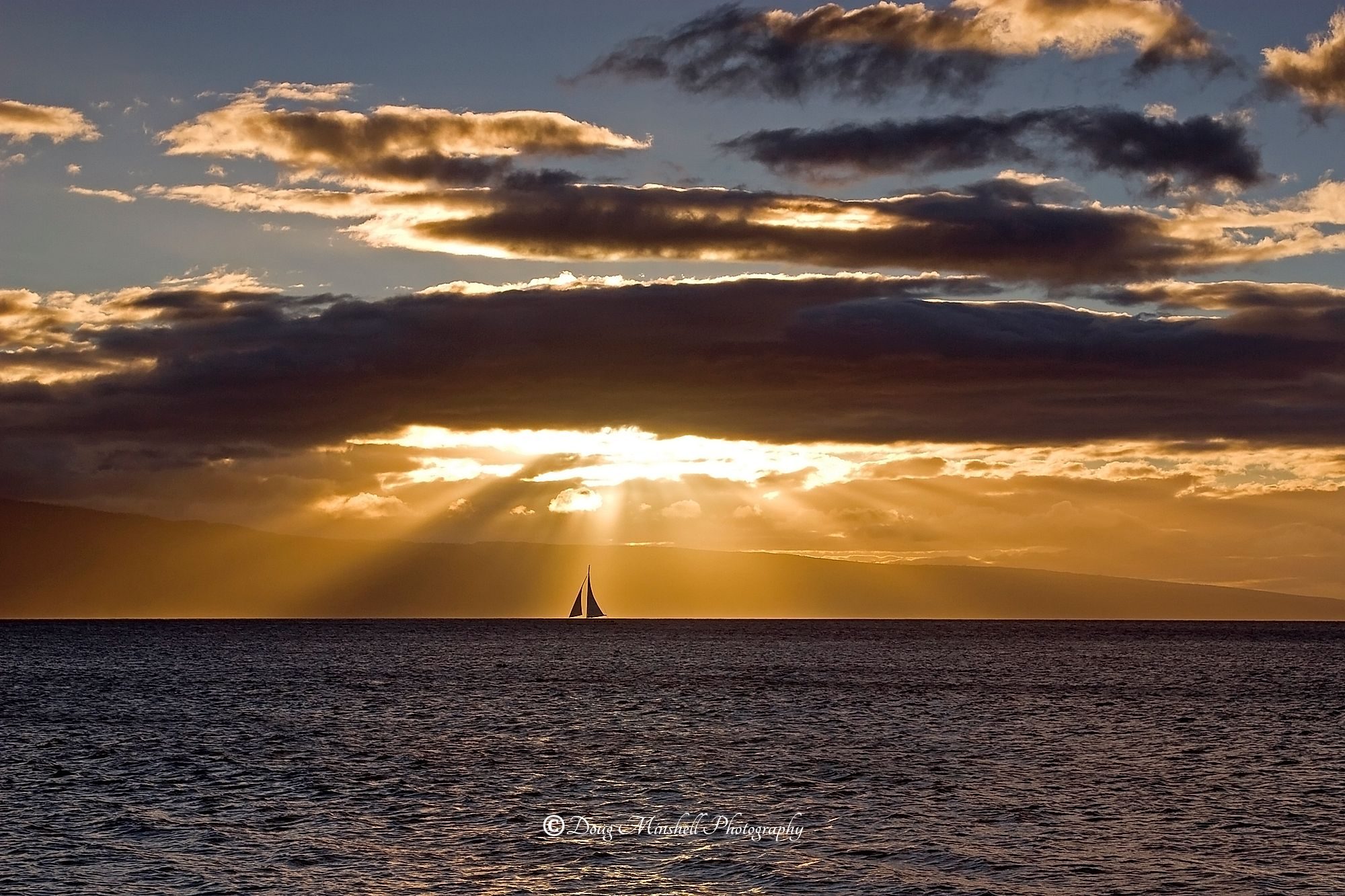 Sailing Maui at Sunset